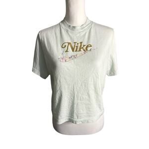 Nike Girls Green Crop T shirt Large